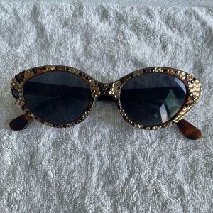 Vintage 2002 Rhinestone Renoma Paris Women Sunglasses